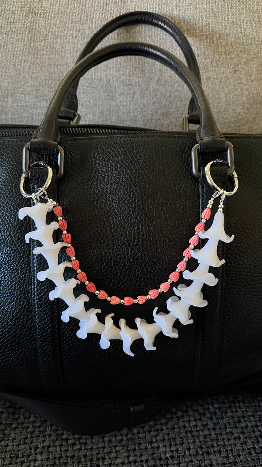 Mahalo Double Lei Drape - Coconut Cream x Coral Pink